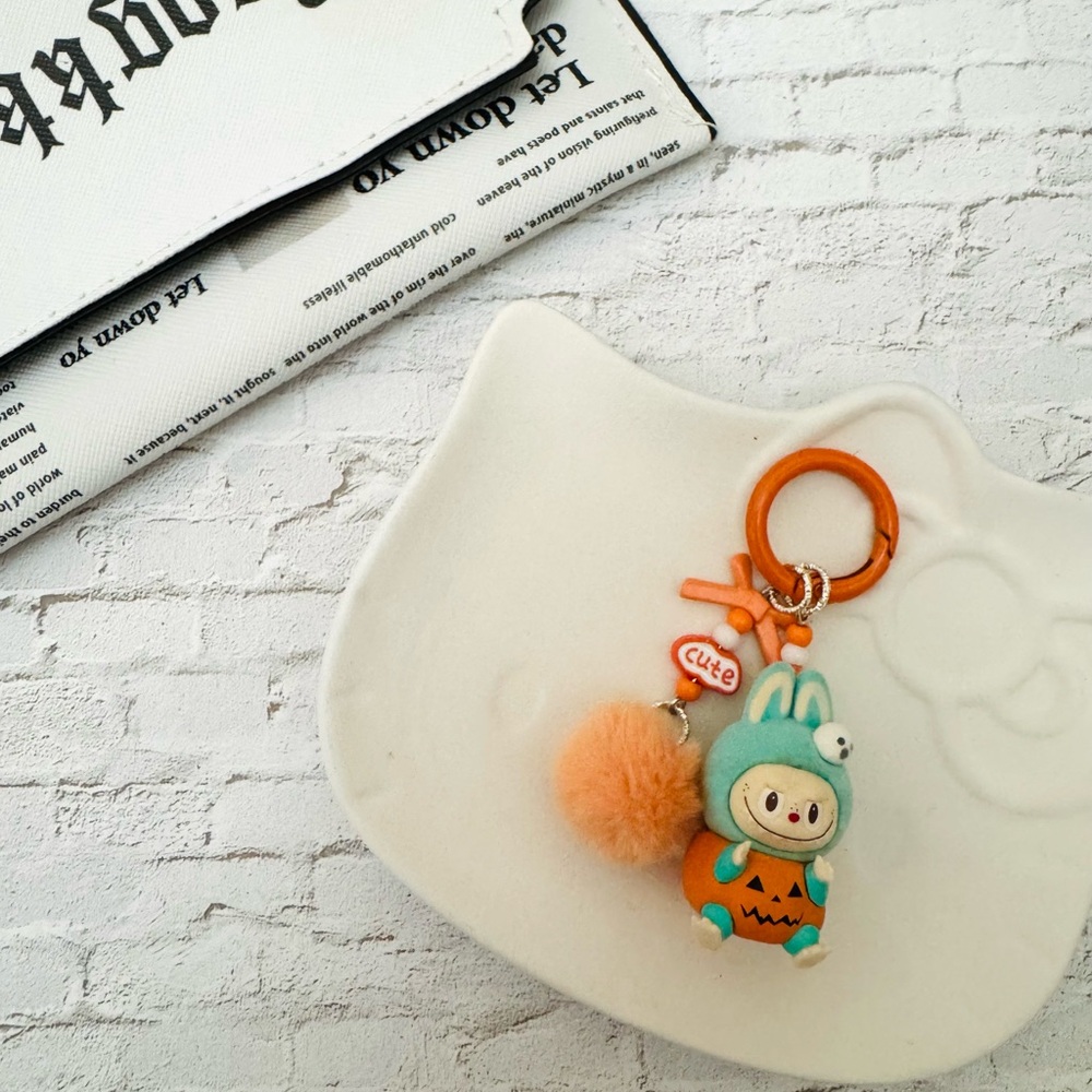 Cute Kawaii Keychain with Plush Charm